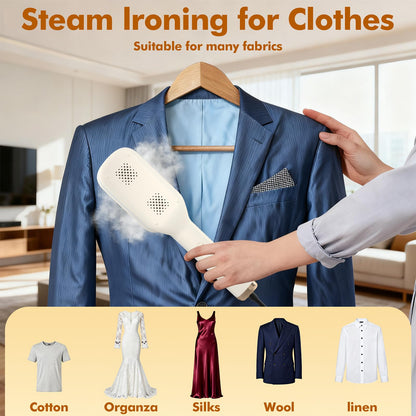 TeSabMi Travel Steamer for Clothes, 3 In 1 Steam, Iron & Press, 15s Heat Up, Lightweight Clothes Steamer, Flip-Design Handheld Portable Steamer, Travel/Home/Office Use