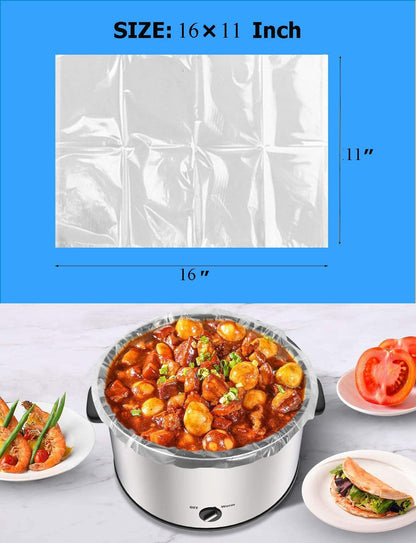 Skiennix Slow Cooker Liners - Disposable Cooking Bags for 1QT to 3QT Pots - 16 Count