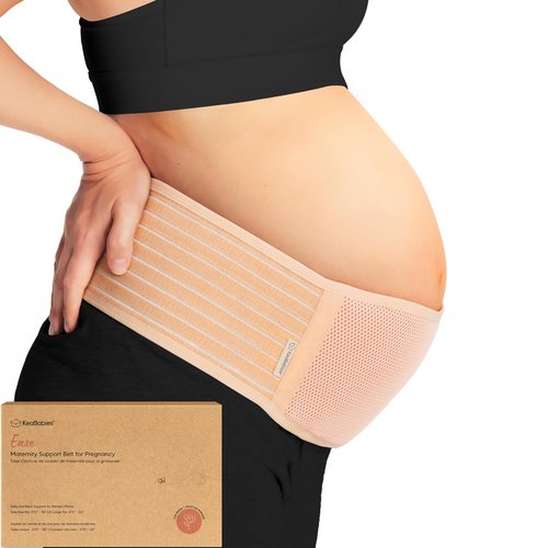 KeaBabies Maternity Belly Band - Soft & Breathable Pregnancy Support Belt | Adjustable Comfort (Classic Ivory, M/L)