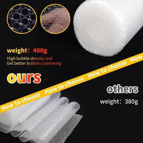 Bubble Cushioning Wrap - 2 Pack 12 Inch x 72 ft | Perforated for Easy Packing & Shipping