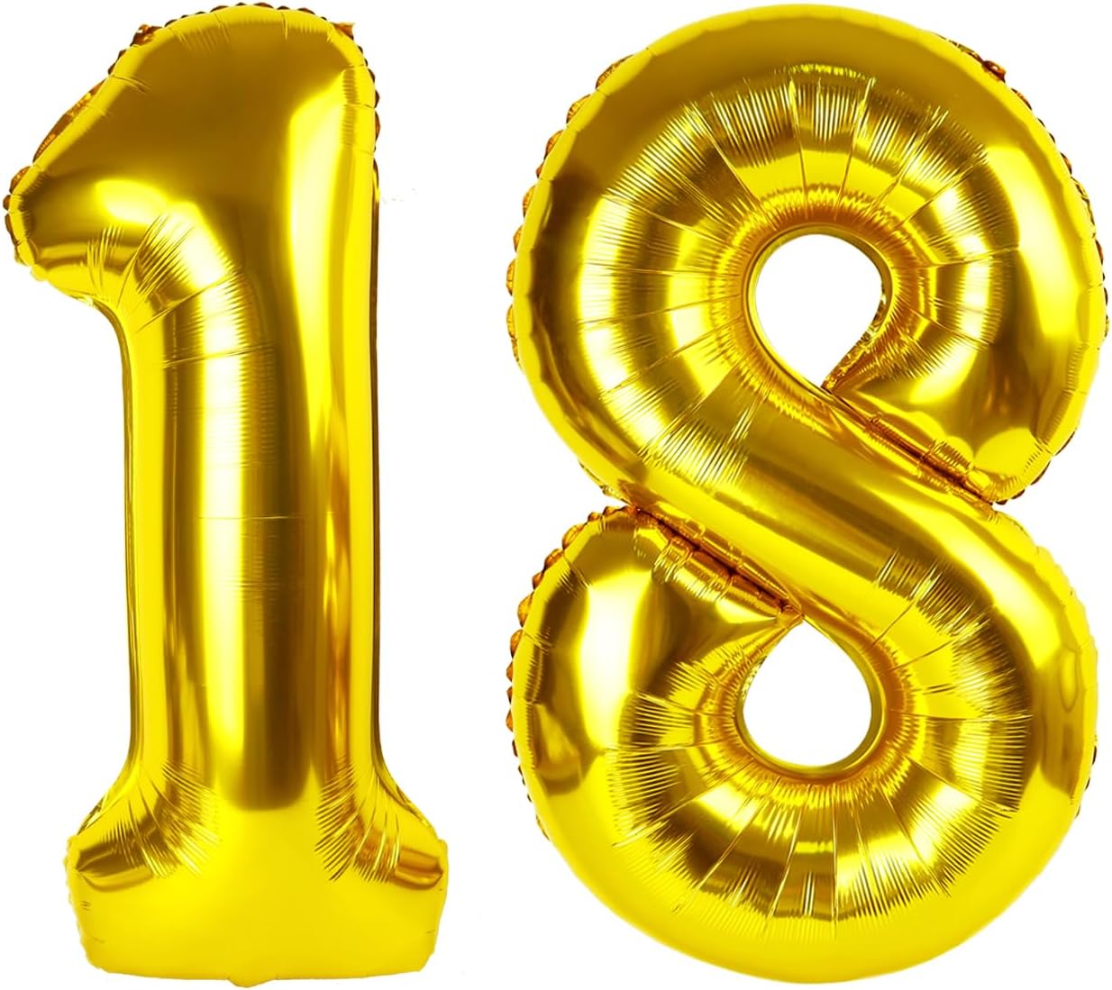 Skiennix 40 Inch Gold Number Balloon - 18th Birthday Party Decoration for Men & Women