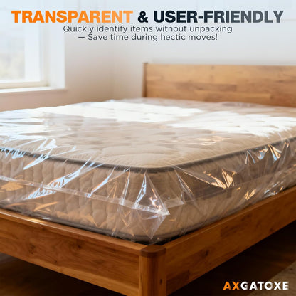 Regine Switzerland Waterproof Mattress Bag - Durable Plastic Protector for Moving | Queen Size (1.5MIL)