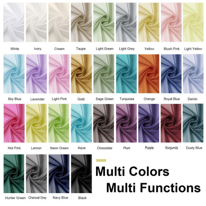 OWENIE Sheer White Curtains, Sheer Curtains 63 inch Length 2 Panels Set, Rod Pocket Voile Fimly Sheer Drapes for Living Room/Bedroom, 2pcs, Each 42" W x 63" L
