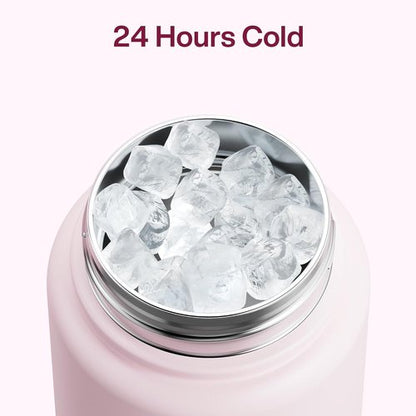 ENCOOL Insulated Water Bottle - Leak-Proof Stainless Steel with Straw | Keeps Drinks Cold for 24 Hours (32 oz, Cotton Candy)