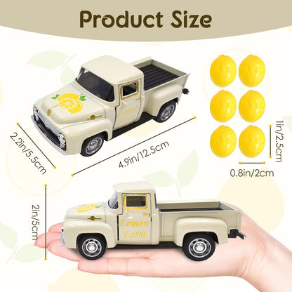 Skiennix Lemon Decor - Mini Fake Lemons for Home & Kitchen | Farmhouse Tabletop Centerpiece, Cream