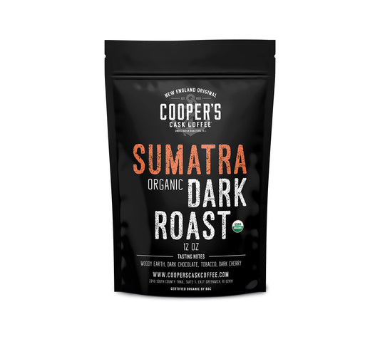 Organic Dark Roast Sumatra, Smooth and Rich Single Origin Grade 1 Premium Coffee - 12 oz Bag (Whole Bean)