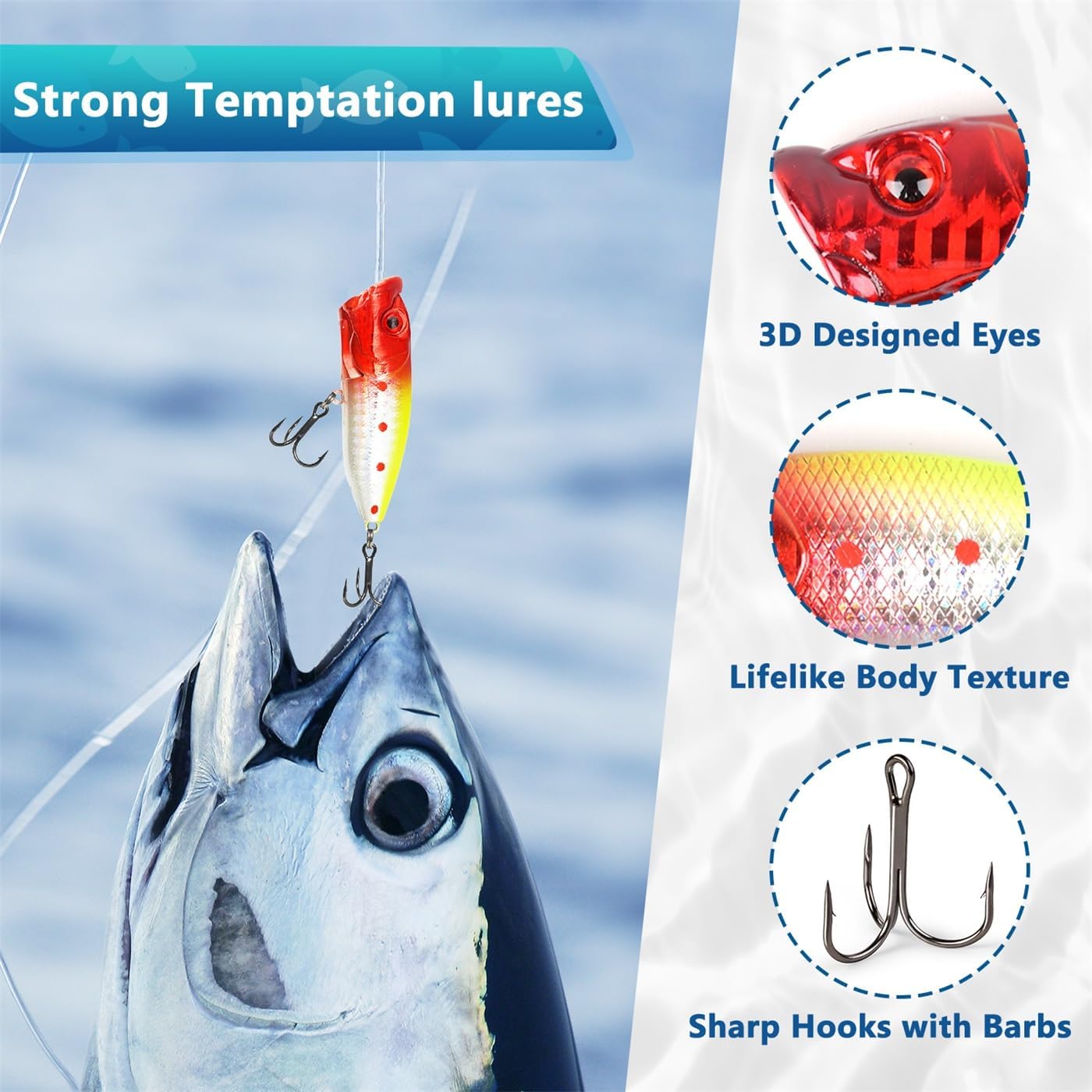 MOVINPE Fishing Advent Calendar - 24 Days of Topwater Lures & Spoons for Men and Teens | Perfect Christmas Gift
