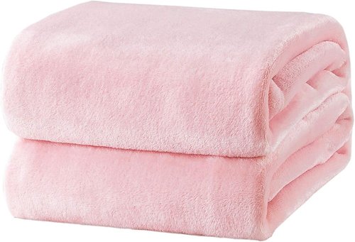 Bedsure GentleSoft Fleece Blanket - King Size Pink Plush Throw, Soft & Lightweight, 108x90 Inches