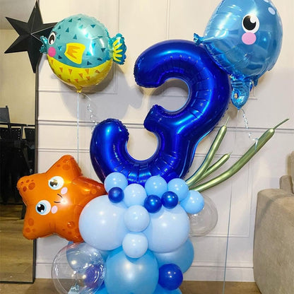 Skiennix 40-Inch Navy Blue Number 13 Balloon - Large Foil Mylar for Birthday, Graduation & Anniversaries