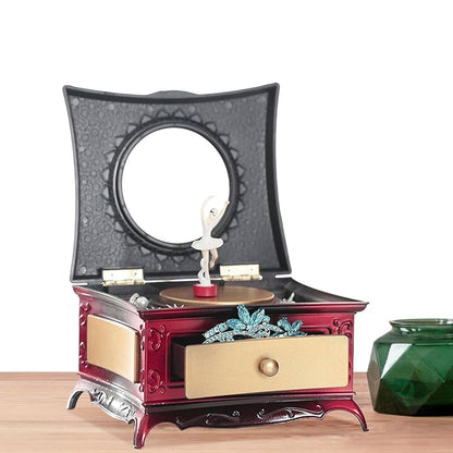 Ballerina Jewelry Box Music Box Organizer - Rotating Gift Box Decor