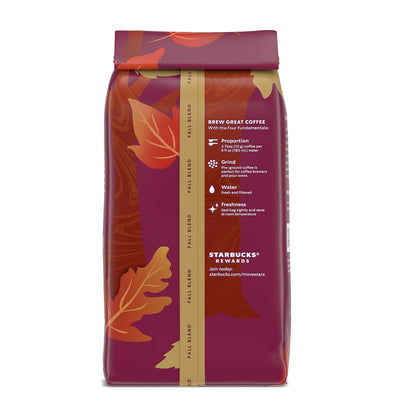 Starbucks Ground Coffee - Medium Roast Fall Blend | 100% Arabica, Limited Edition, 6 Bags (10 Oz Each)