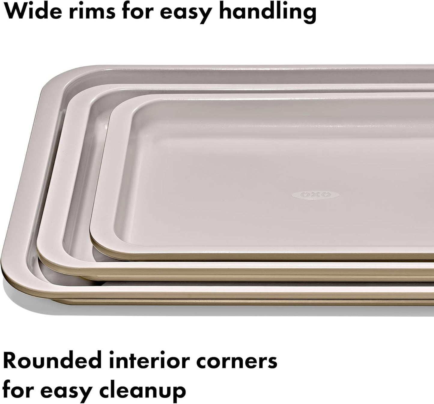 OXO Good Grips Half Sheet Pan - Non-Stick Pro Ceramic Coated Metal Bakeware for Perfect Biscuits