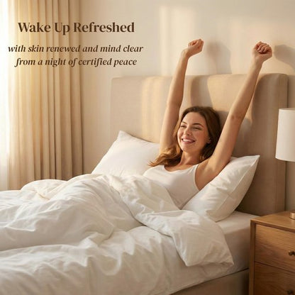 Beckham Hotel Collection Pillowcases Queen Size Set of 2, Cool Touch Cotton Sateen Fabric, 500TC, Silky Smooth & Soft, Open End, Aqua Gray