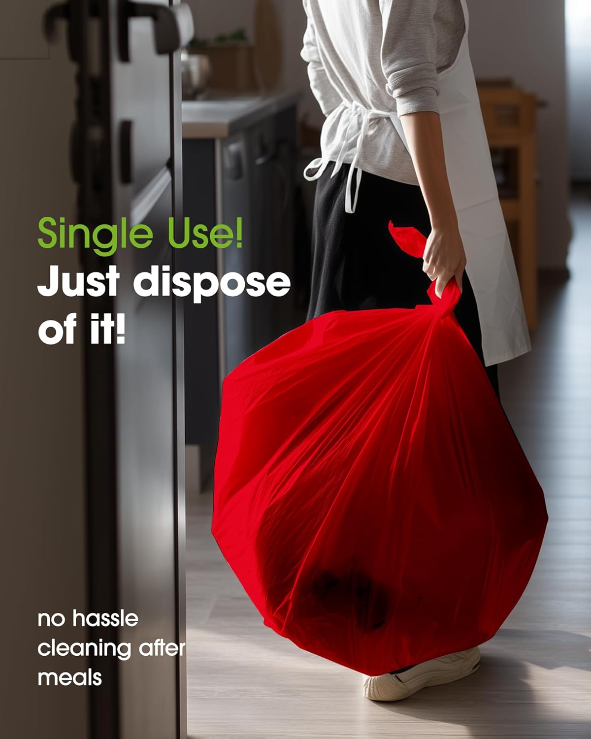 Pureegg Disposable Plastic Table Cloths - 54 x 108 Inch, Leakproof & Sturdy, Red | Perfect for Holidays