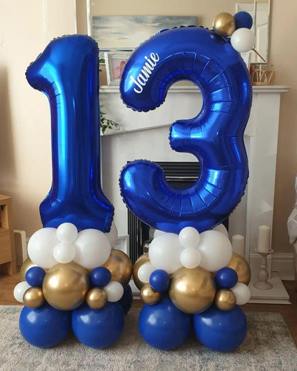 Number Balloons 40 Inch Dark Blue 1 - Big One Balloons for 1st Birthday & Celebrations