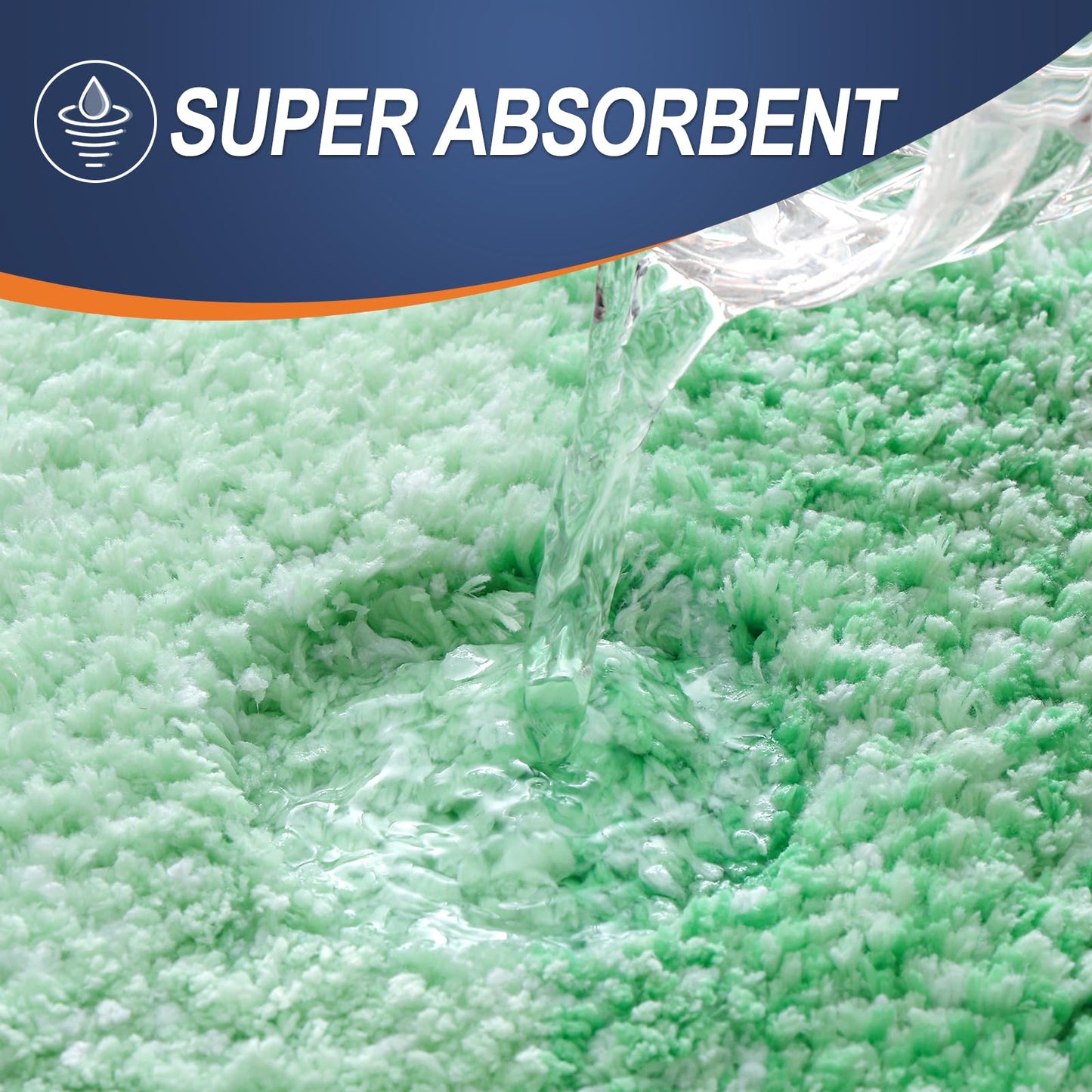 OLANLY Large Bathroom Rugs Mat 54x24, Extra Soft Absorbent Microfiber Bath Rugs, Rubber Backing, Quick Dry, Machine Washable Bath Mats for Bathroom Floor, Tub and Shower, Home Decor Accessories, Green