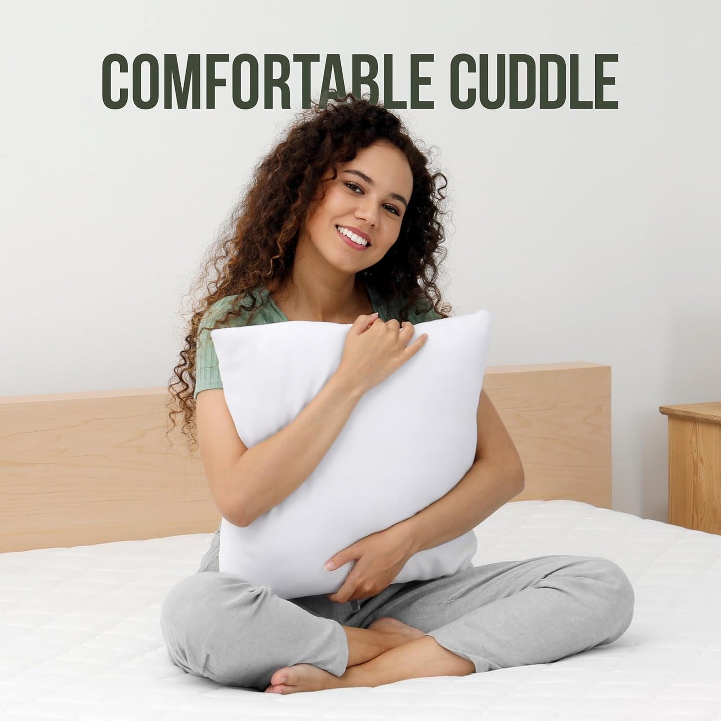 Utopia Bedding Throw Pillow - Fluffy Down Alternative Cushion for Bed & Sofa | 14 x 14 Inches, White