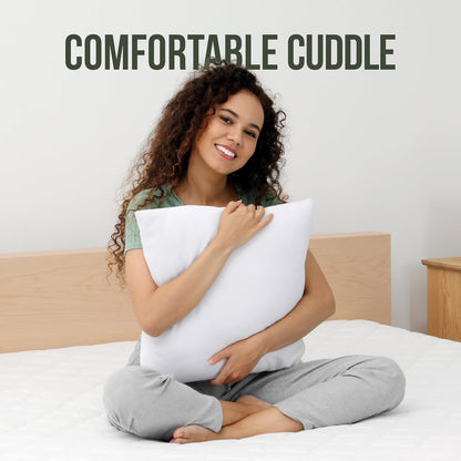 Utopia Bedding Throw Pillow - Fluffy Down Alternative Cushion for Bed & Sofa | 14 x 14 Inches, White