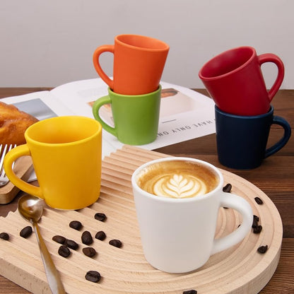 4.2 oz Espresso Cups Set of 2 – Demitasse Ceramic Mugs, Red (Variation: 4.2OZ-Red)