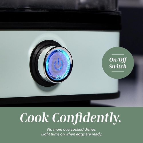 Cook With Color 6-Egg Capacity Egg Cooker - Rapid Cooking, Auto Shut-Off & Boil-Dry Protection | Sage Color