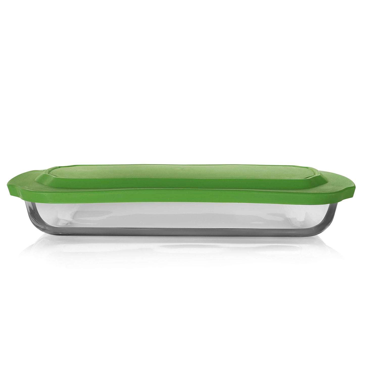 Libbey Baker's Basics Glass Casserole Baking Dish with Plastic Lid, 8-inch by 12-inch