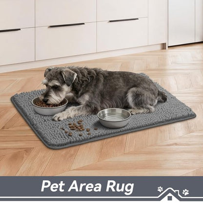 Bcoimo Super Absorbent Dog Door Mat, 30"*20" Anti Slip Mat for Muddy Paws, Pet Rugs for Dirty Paws Washable that Absorbs Moisture and Dirt, for Dog Cage and Pet Resting Carpet