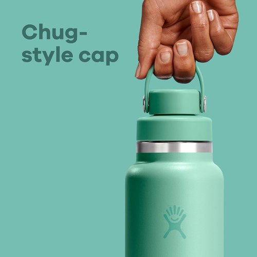 Hydro Flask Water Bottle - Insulated Stainless Steel with Wide Mouth Flex Chug Lid | 24 Oz Harbor Blue