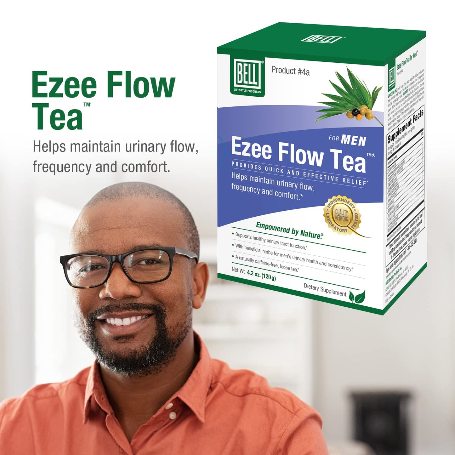 Bell Ezee Flow Urinary Support Tea for Men -A Natural Solution - Helps Ease the Flow and Normalize Urinary Frequency without the Burning and Dribbling