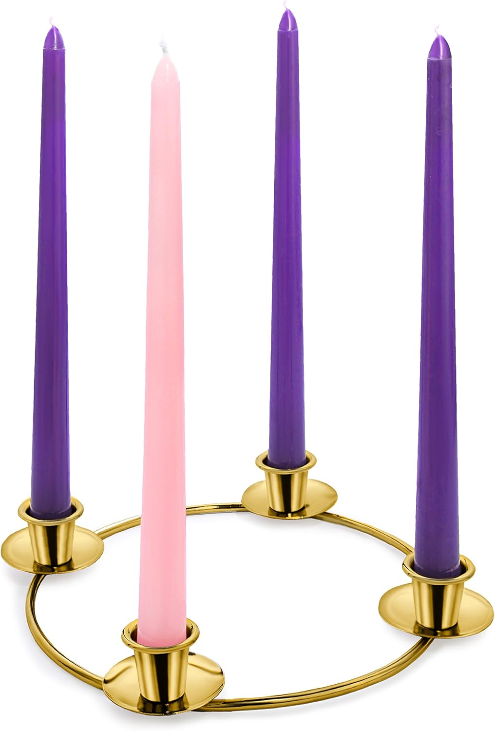 Advent Candle Holder - Elegant Gold Advent Ring for Taper Candles | Perfect Advent Wreath Centerpiece