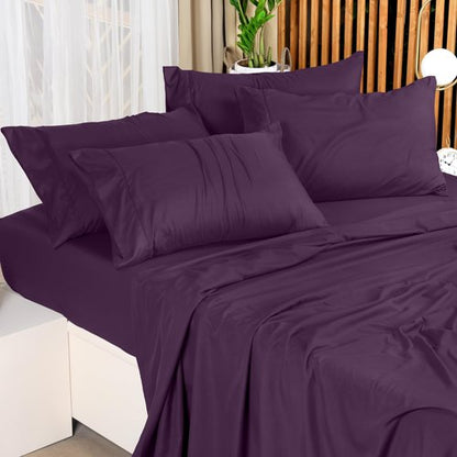 Utopia Bedding Full Sheet Set – 4 Piece Bed Sheets for Full Size Bed, Soft and Breathable Microfiber, Includes 1 Fitted Sheet, 1 Flat Sheet and 2 Pillowcases (Dark Purple)
