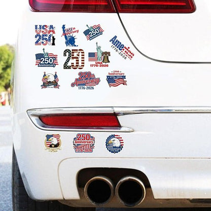 250 Anniversary USA Stickers - Waterproof Vinyl Decals for Laptops, Water Bottles, Phones & More