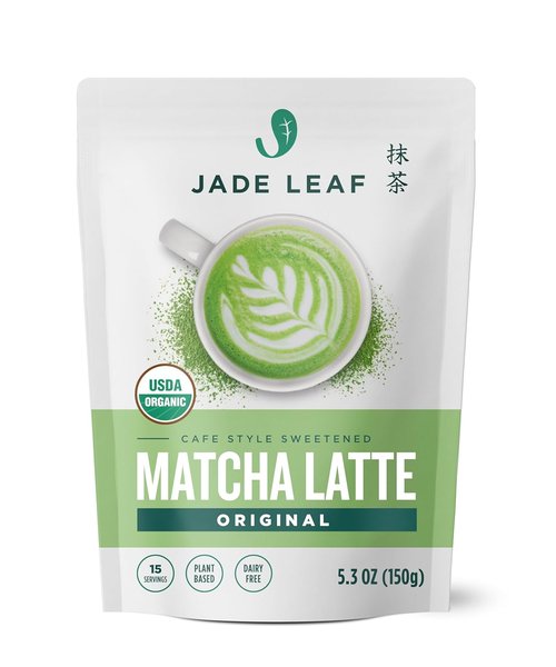 Jade Leaf Matcha Organic Matcha Latte Mix - Lightly Sweet Japanese Matcha Green Tea Powder with Organic Cane Sugar for Café Style Blend, 5.3 Ounce / 150g (Pack of 1)