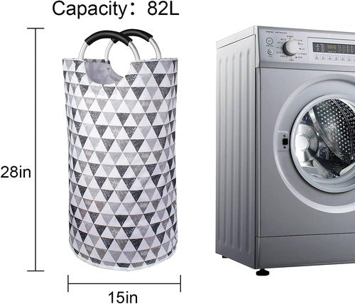 Dalykate Large Laundry Basket - 82L Collapsible Oxford Fabric Hamper | Waterproof & Portable for College Dorms