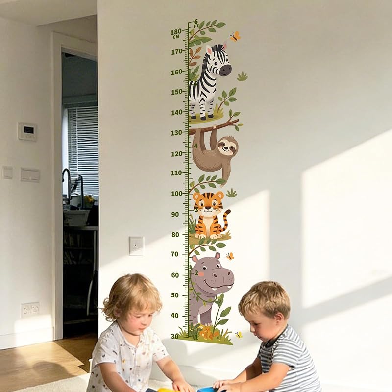 Jungle Animals Kids Height Chart Wall Decal - Removable Growth Sticker - Jungle Animals Height Chart (Variation of THIS listing)