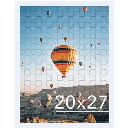 JCJMY 20x27 Picture Frame White for Puzzles Poster Photo Picture, Horizontal and Vertical Formats for Wall Hanging, 20 x 27 Wall Gallery Poster Photo Puzzles Frame for 20 by 27 Photos Posters,White