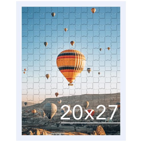 JCJMY 20x27 Picture Frame White for Puzzles Poster Photo Picture, Horizontal and Vertical Formats for Wall Hanging, 20 x 27 Wall Gallery Poster Photo Puzzles Frame for 20 by 27 Photos Posters,White