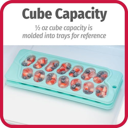 GoodCook Everyday Ice Cube Trays - Set of 2 Durable Silicone Molds for Easy Ice Release