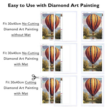 JCJMY 12x16 Picture Frame White with 10x14 Mat for 30 x 40cm Diamond Art Painting, Display Photo 10 x 14 with Mat or 12 x 16 Without Mat, Wall Hanging Large 30x40 Frame with Durable Plexiglass, White