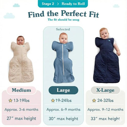 Love to Dream Swaddle UP Transition Bag - Warm Pink Silly Goose, Large (19-24 lbs) | Patented Zip-Off Wings for Safe Baby Transition