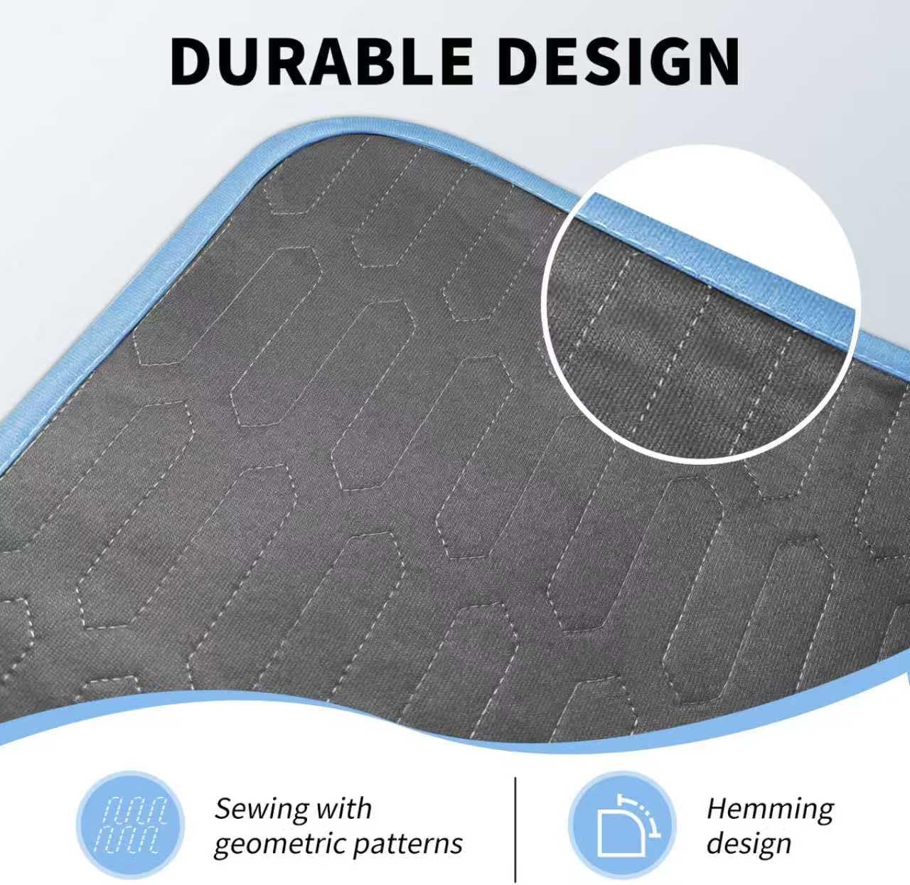 Skiennix Washable Waterproof Bed Pads - Reusable Incontinence Underpads for Kids & Adults | 24" x 36", 2 Pack, Dark Gray