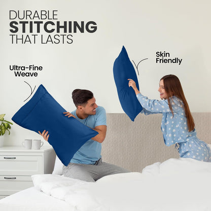 Utopia Bedding King Size Pillow Cases 2-Pack - Soft Brushed Microfiber - Oeko-TEX Certified, 20x40 Inches (Blue Dusk)