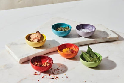 Le Creuset Pinch Bowls Set of 6 - 2 Oz Multi-Color Ceramic Bowls for Cooking & Serving