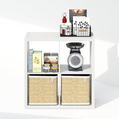 Furinno 4-Cube Closet Organizer - Extra Thick Frame for Stylish Storage | White
