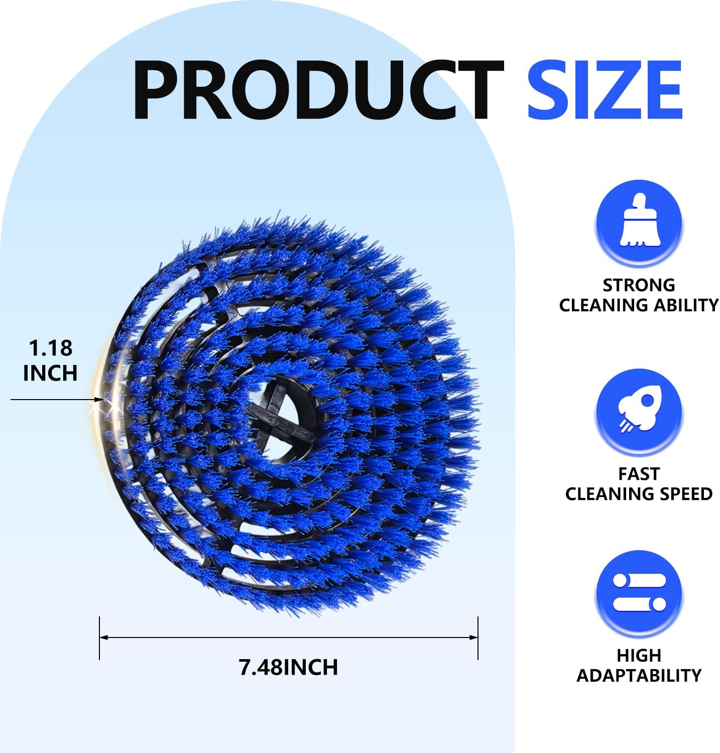 Shark Replacement Brush Heads - 4-Pack for S7000, S7001, S7020, S7005 | Abrasive Scrub Pads Included