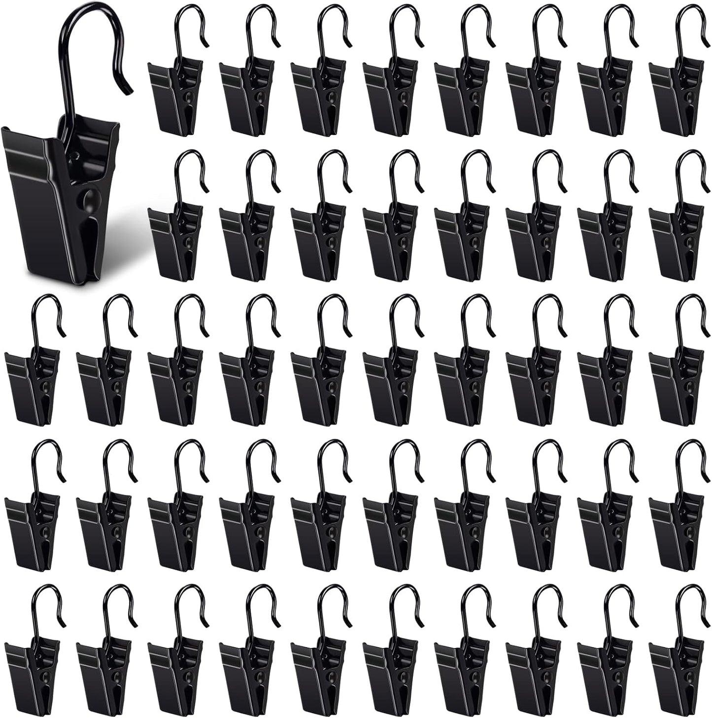Metal Curtain Clips by [Brand Name] - 100 Pack for Party Decor, Photo Display & Crafts | Black