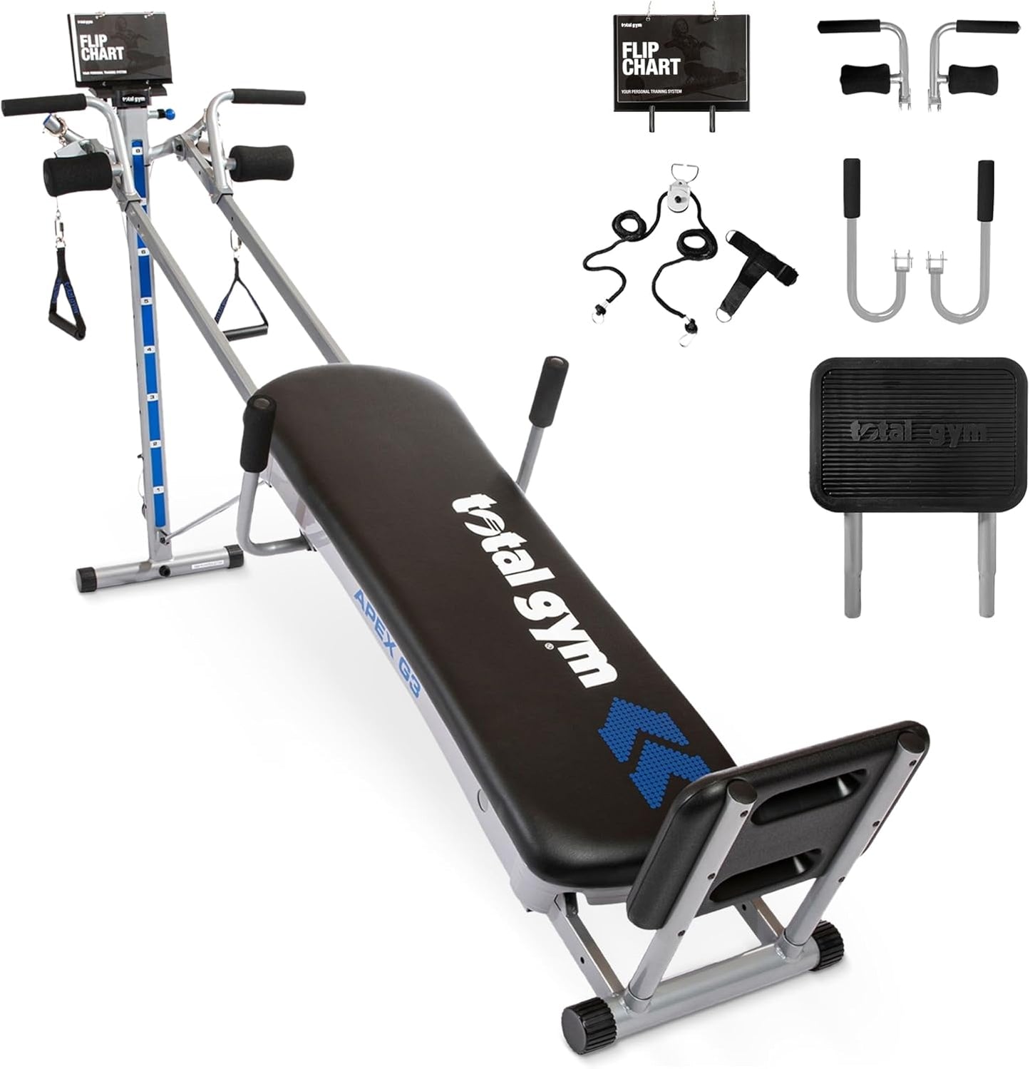 Total Gym Apex G3 - Incline Bodyweight Training Machine with 8 Resistance Levels & Accessory Set