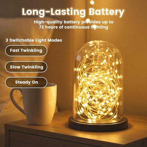 DomeStar 30-Pack Fairy Lights | 7Ft 20 LED Waterproof String Lights for DIY Decor & Parties