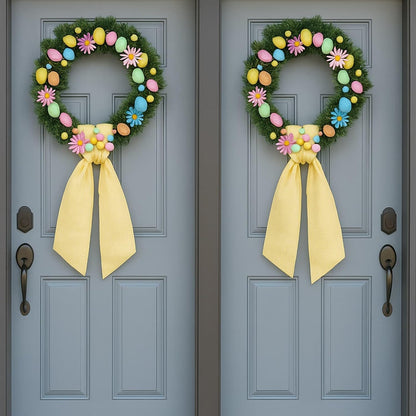 Yellow Striped Wreath Sash by [Brand Name] - 5.12" Wide x 54.33" for Fall & Thanksgiving Door Decor