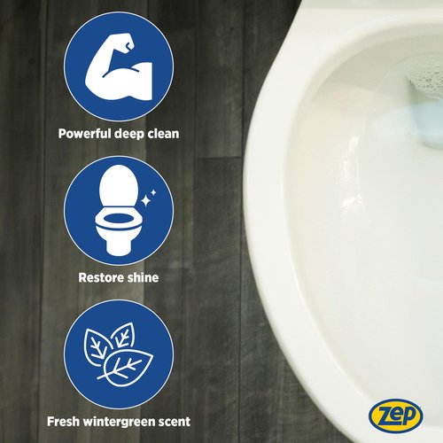 Zep Acidic Toilet Bowl Cleaner - 32 oz (Case of 4) - ZUATBC324 - Experience the Ultimate Cleaning Power with Our 2x Thicker Clinging Formula, Designed to Deliver a Professional-Quality Clean