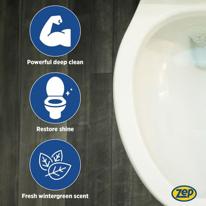 Zep Acidic Toilet Bowl Cleaner - 32 oz (Case of 4) - ZUATBC324 - Experience the Ultimate Cleaning Power with Our 2x Thicker Clinging Formula, Designed to Deliver a Professional-Quality Clean